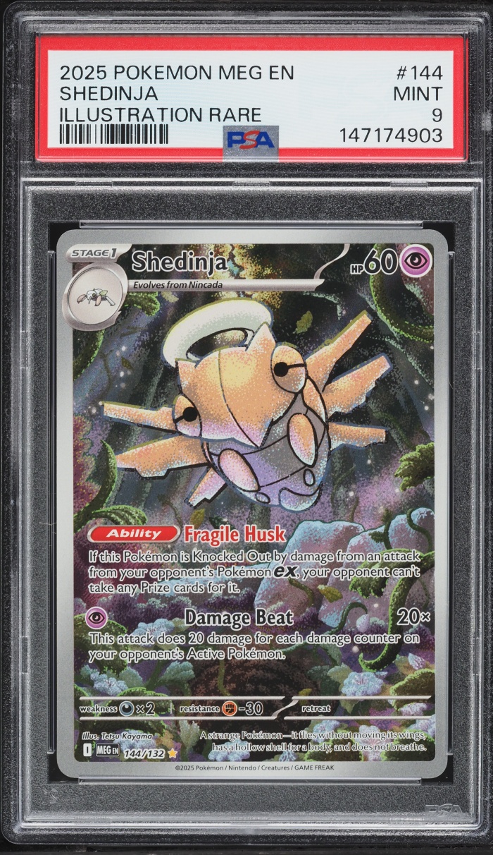 2025 Pokemon Mega Evolution IR Shedinja #144 PSA 9 MINT