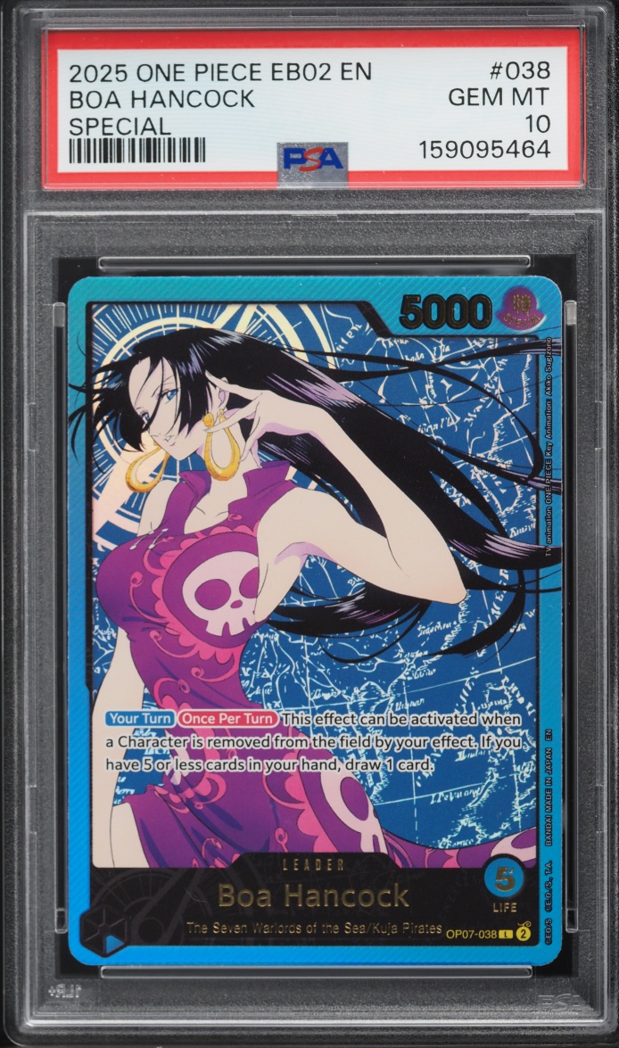 2025 One Piece Extra Booster 25th Collection Special Leader Boa Hancock #OP07-038 PSA 10 GEM
