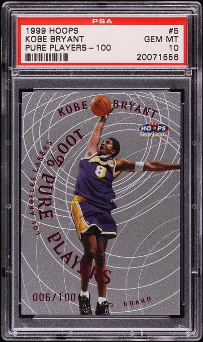 1999 Hoops Pure Players 100 Kobe Bryant /100 #5PP PSA 10 GEM MINT