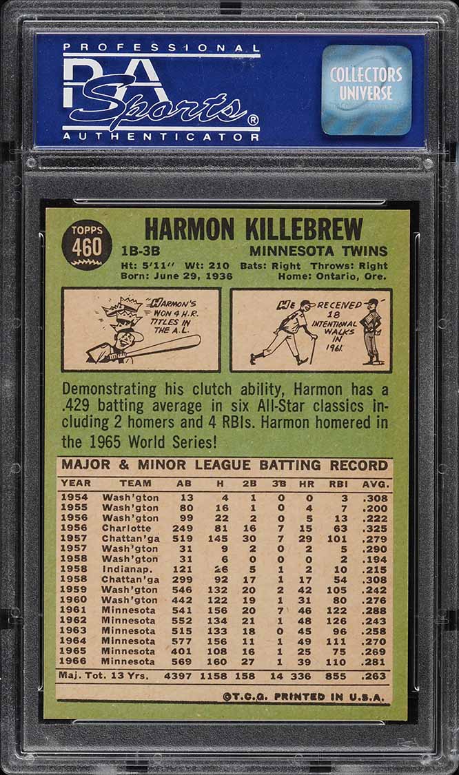 1967 Topps Harmon Killebrew #460 PSA 8 NM-MT