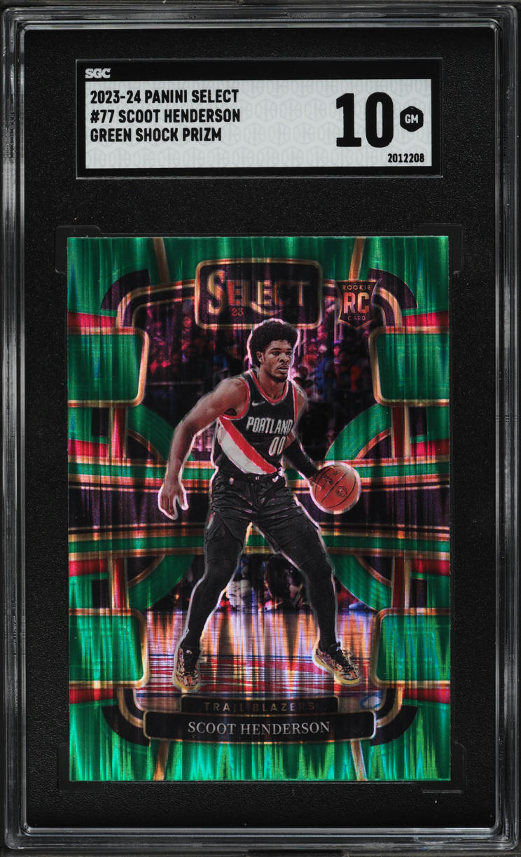 2023 Select Concourse Green Shock Prizm Scoot Henderson ROOKIE #77