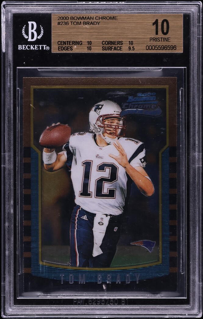 2000 Bowman Chrome Tom Brady ROOKIE #236 BGS 10 PRISTINE