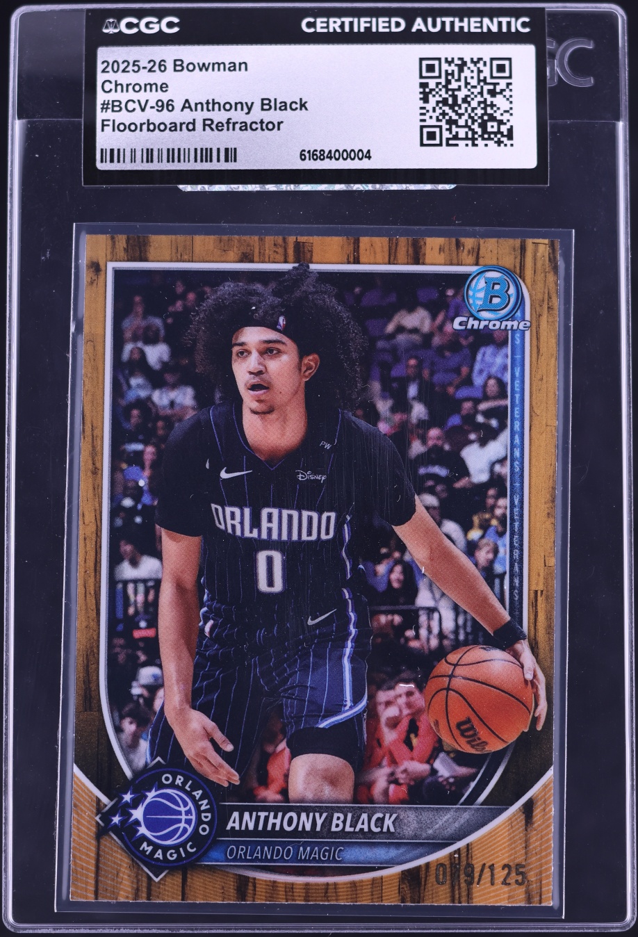2025 Bowman Chrome Floorboard Refractor Anthony Black /125 #BCV-96 CGC AUTH