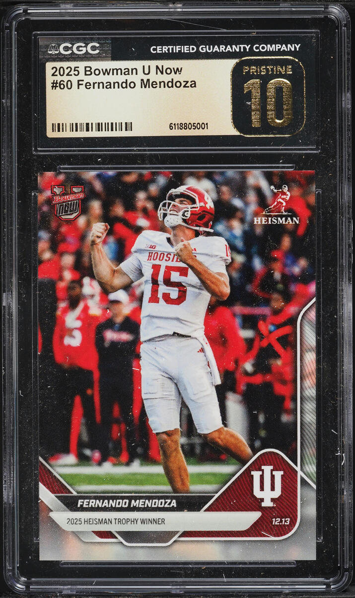 2025 Bowman University Now Fernando Mendoza ROOKIE #60 CGC 10 PRISTINE