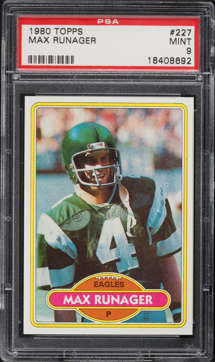 1980 Topps Football Max Runager #227 PSA 9 MINT on Fanatics Collect