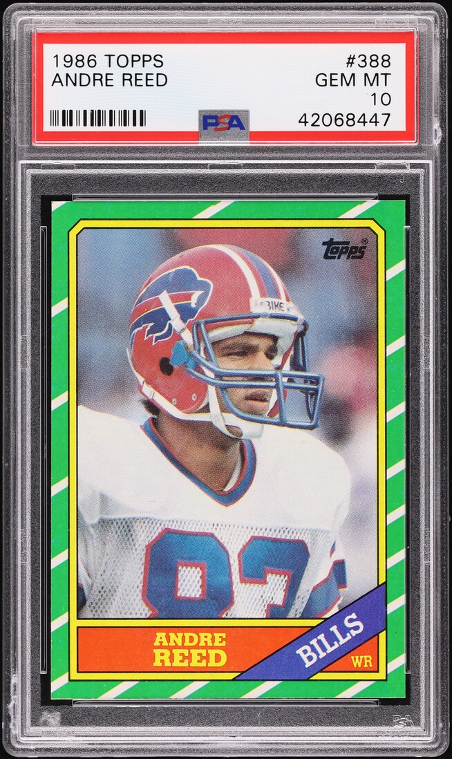 1986 Topps Football Andre Reed ROOKIE #388 PSA 10 GEM MINT