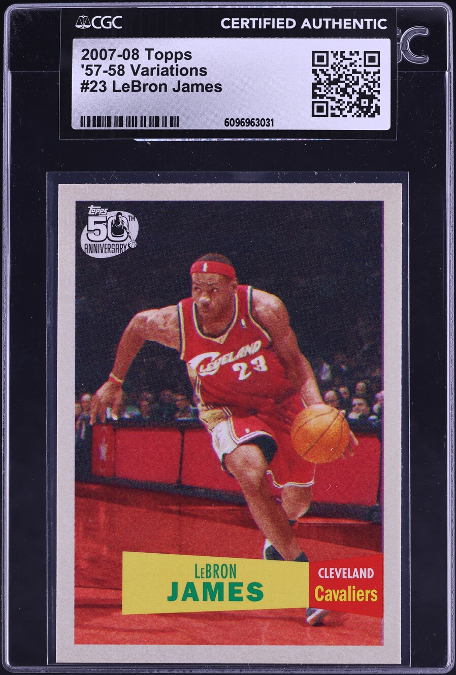 2007 Topps '57 Variations LeBron James #23 CGC AUTH