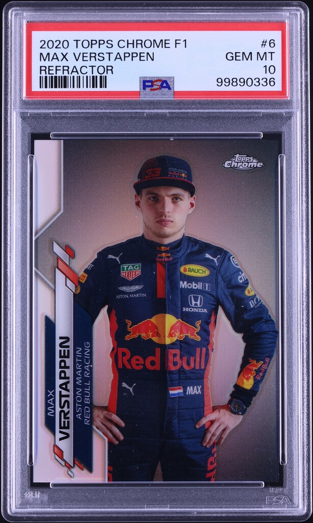 2020 Topps Chrome Formula 1 F1 Track Tags Max Verstappen #TT-5 PSA