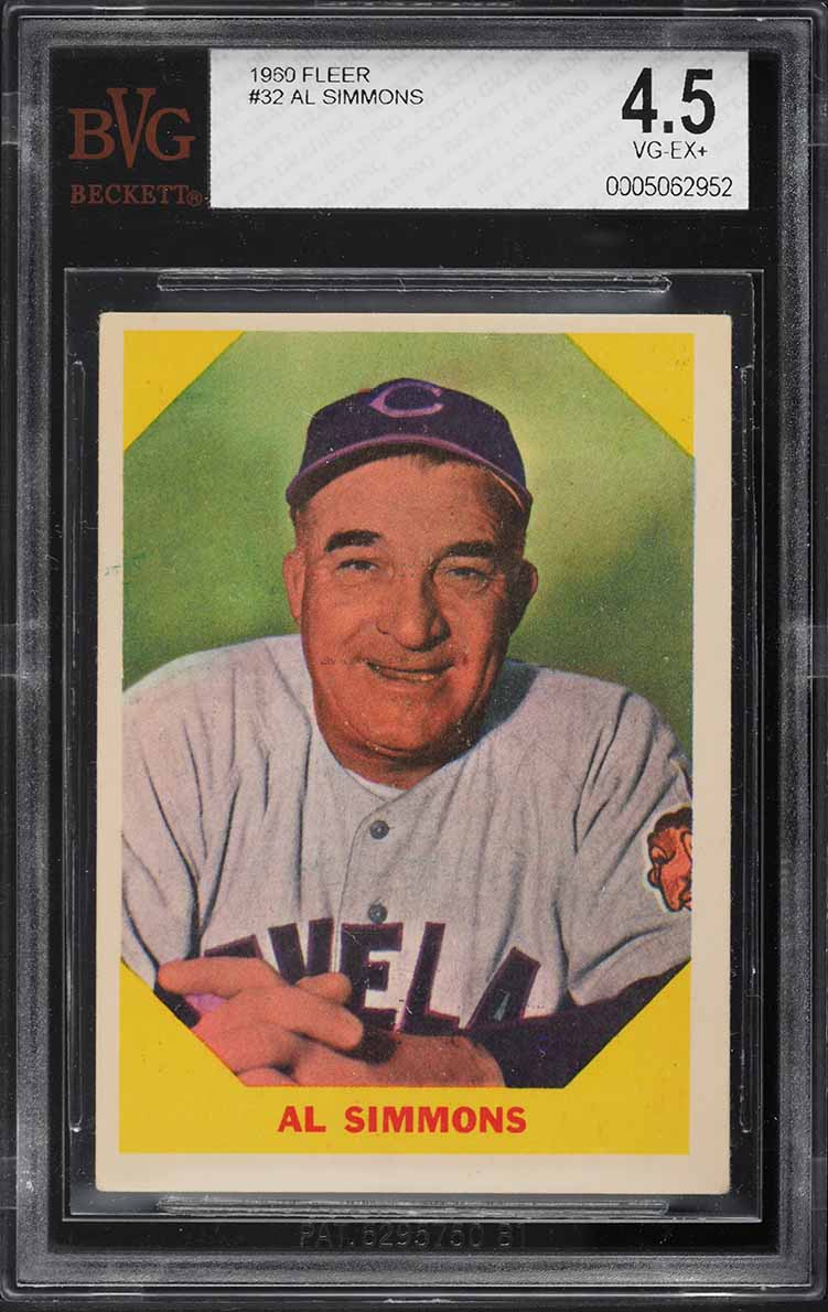 1960 Fleer Al Simmons #32 BVG 4.5 VGEX+