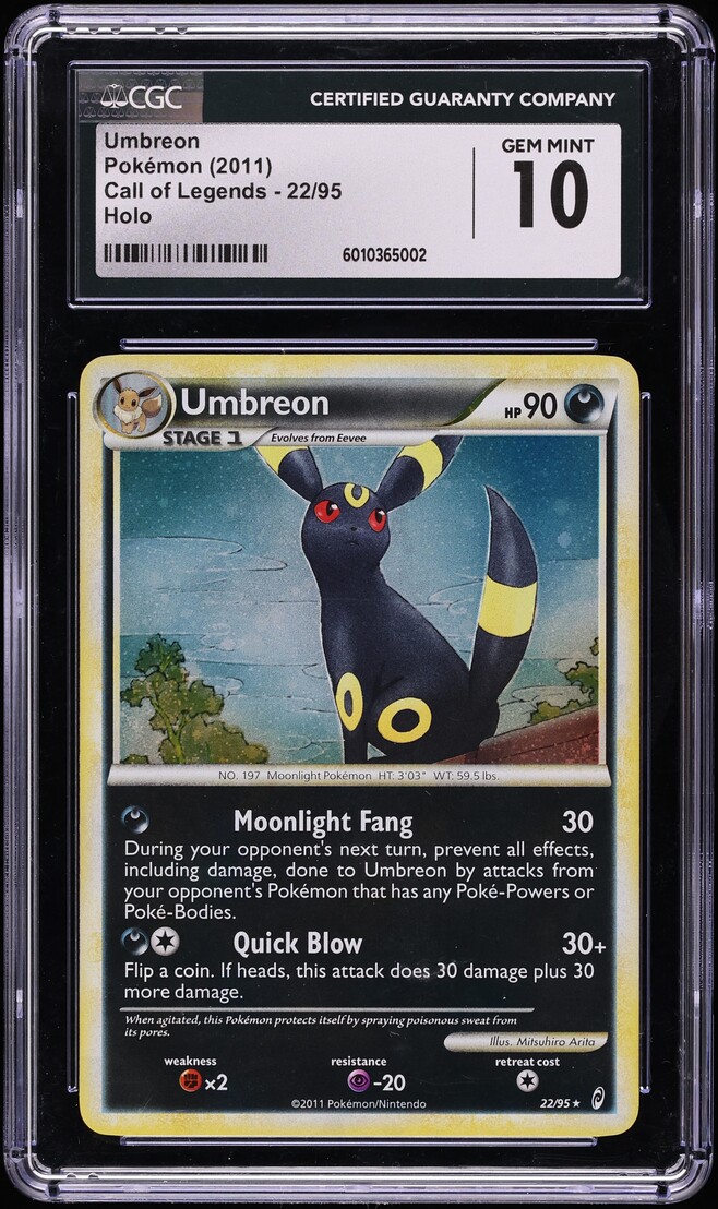 2011 Pokemon Call Of Legends Holo Umbreon #22 CGC 10 GEM MINT