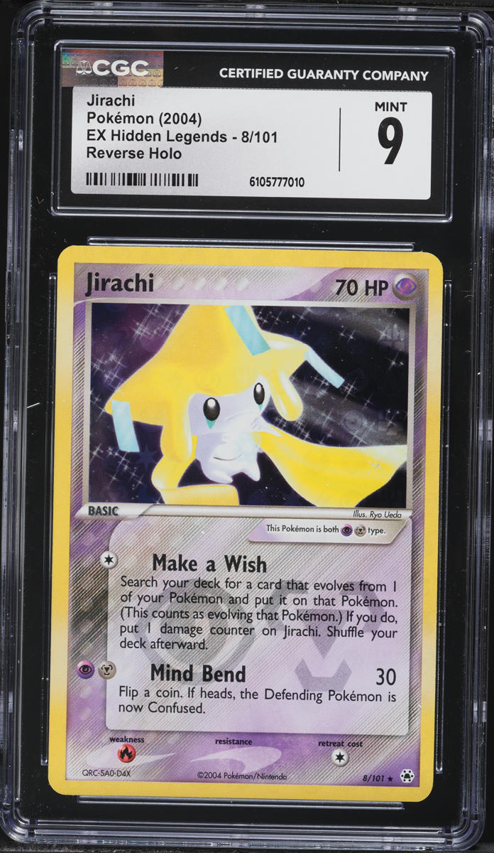 2004 Pokemon EX Hidden Legends Reverse Holo Jirachi #8 CGC 9 MINT