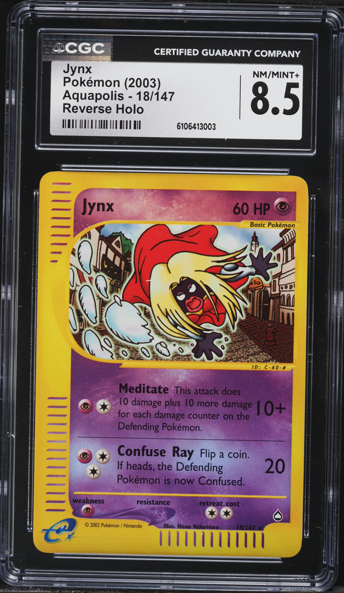 2003 Pokemon Aquapolis Reverse Holo Jynx #18 CGC 8.5 NM-MT+