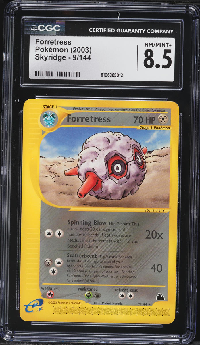 2003 Pokemon Skyridge Forretress #9 CGC 8.5 NM-MT+