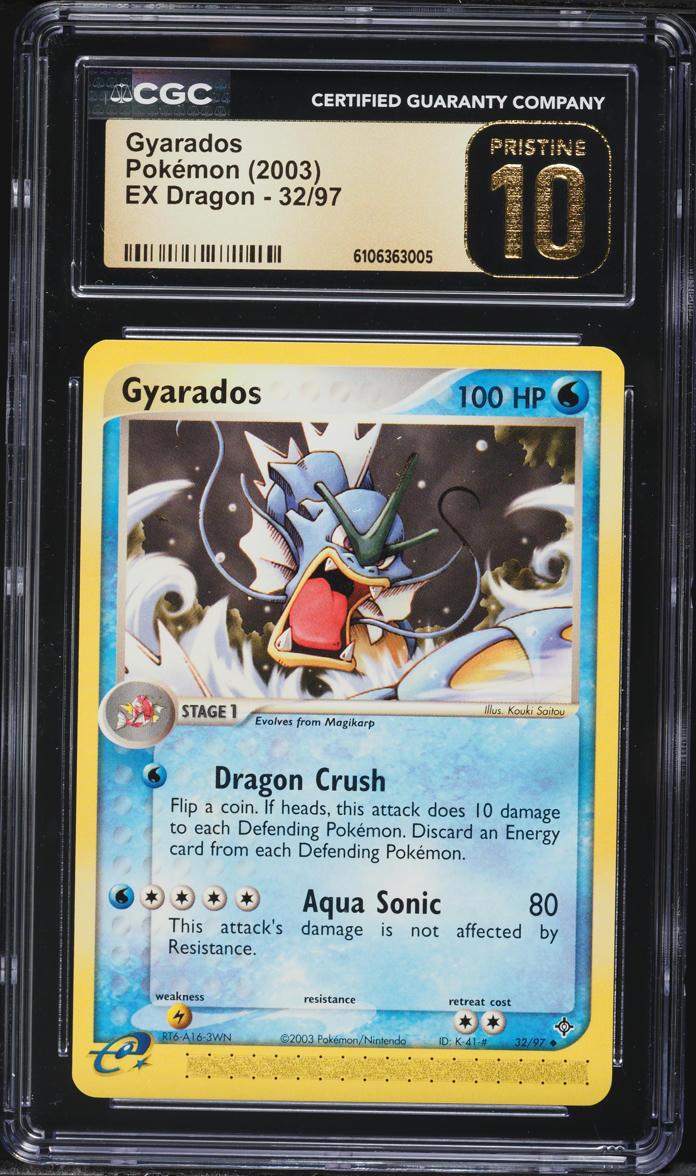 2003 Pokemon EX Dragon Gyarados #32 CGC 10 PRISTINE