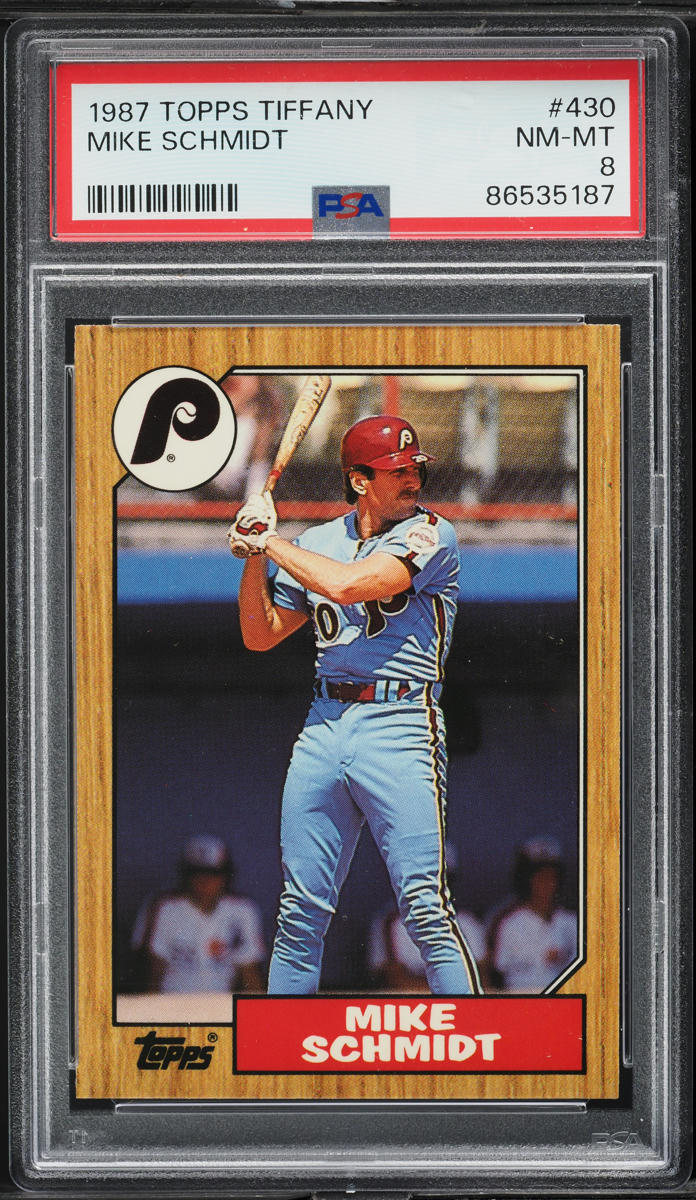 1987 Topps Tiffany Mike Schmidt #430 PSA 8 NM-MT