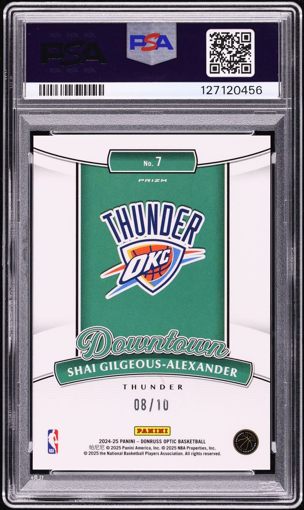 2024 Donruss Optic Downtown Gold Shai Gilgeous-Alexander /10 #7 PSA 10 GEM MINT