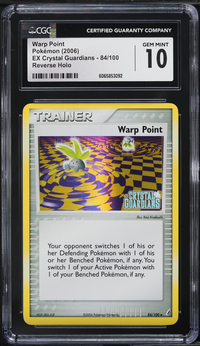 2006 Pokemon EX Crystal Guardians Reverse Holo Warp Point #84 CGC 10 GEM MINT