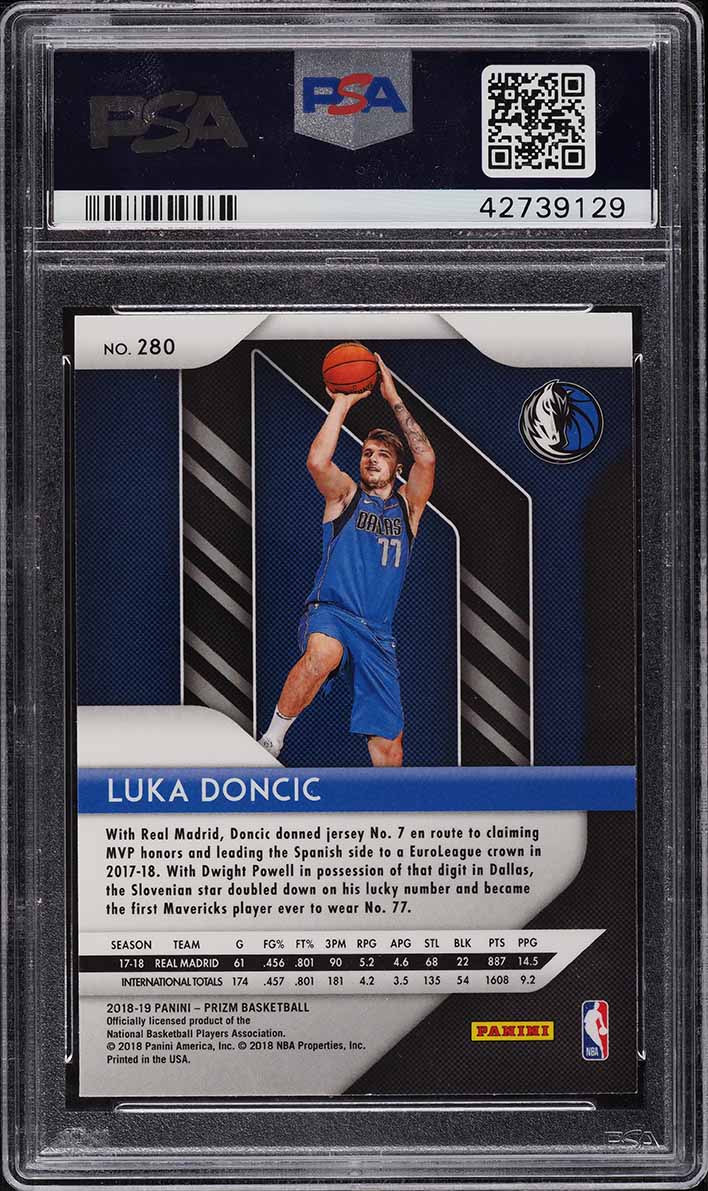 2018 Panini Prizm Luka Doncic ROOKIE #280 PSA 10 GEM MINT