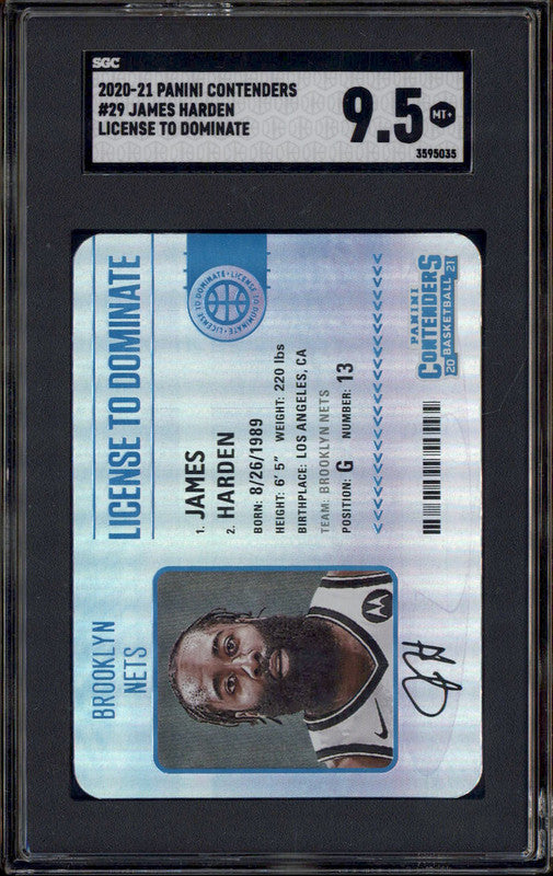 2020 Panini Contenders License To Dominate #29 James Harden SGC 9.5