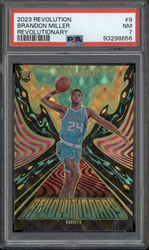2023 Panini Revolution Revolutionary #9 Brandon Miller RC PSA 7