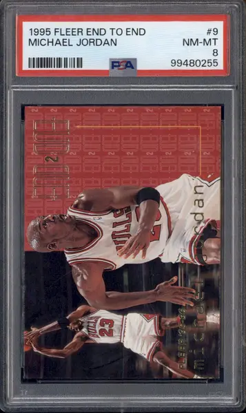 1995-96 Fleer End 2 End #9 Michael Jordan PSA 8