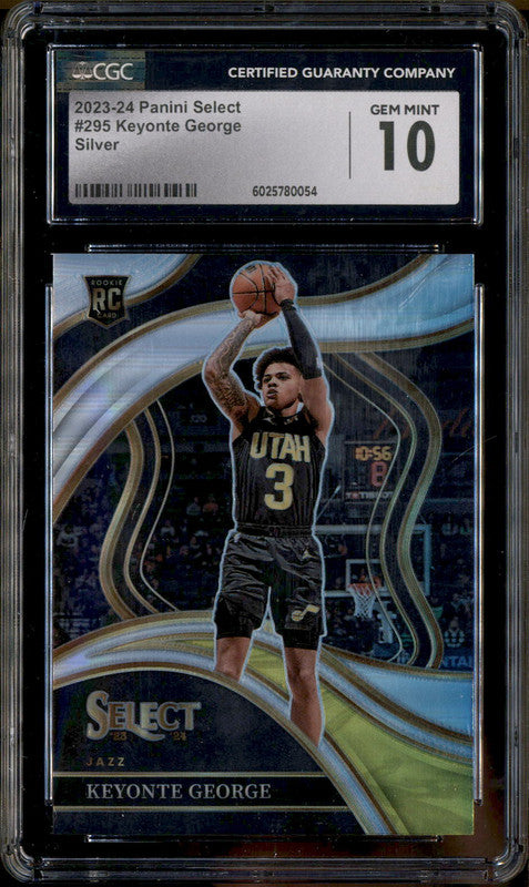 2023-24 Panini Select Silver #295 Keyonte George RC Rookie CGC 10