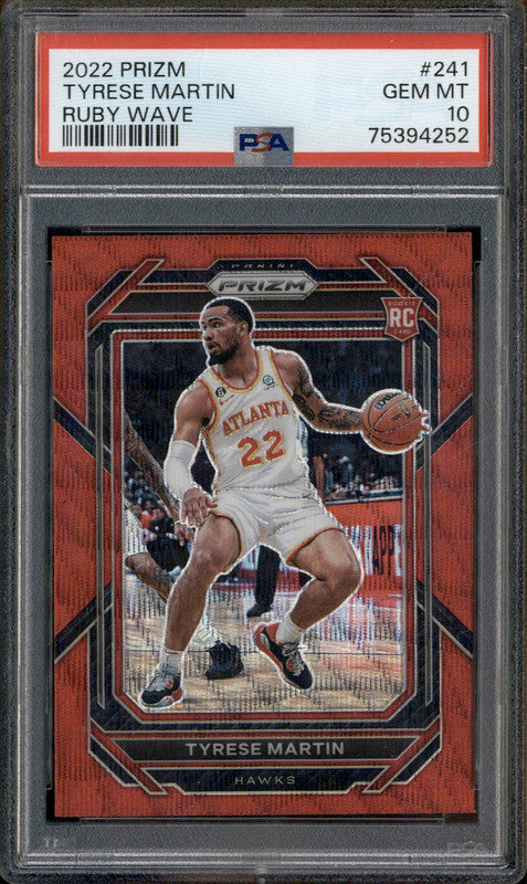 2022 Panini Prizm Ruby Wave #241 Tyrese Martin RC Rookie PSA 10