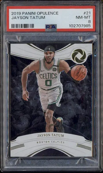 2019-20 Panini Opulence #21 Jayson Tatum /39 PSA 8