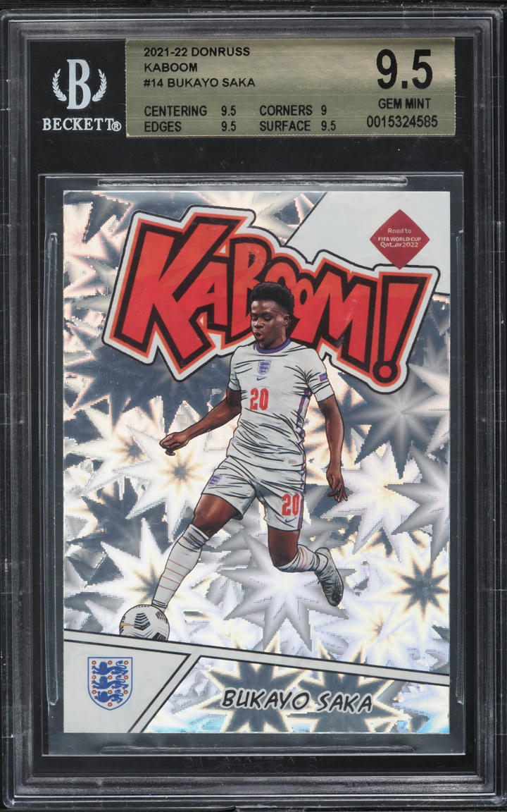 2021 Donruss Kaboom Bukayo Saka #14 BGS 9.5 GEM MINT - Photo 1
