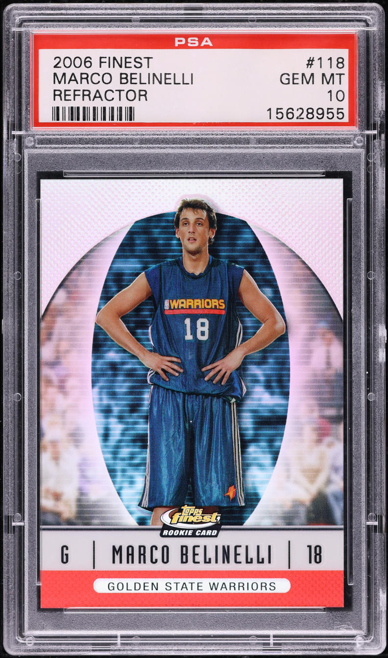 2006 Finest Refractor Marco Belinelli ROOKIE /399 #118 PSA 10 GEM MINT