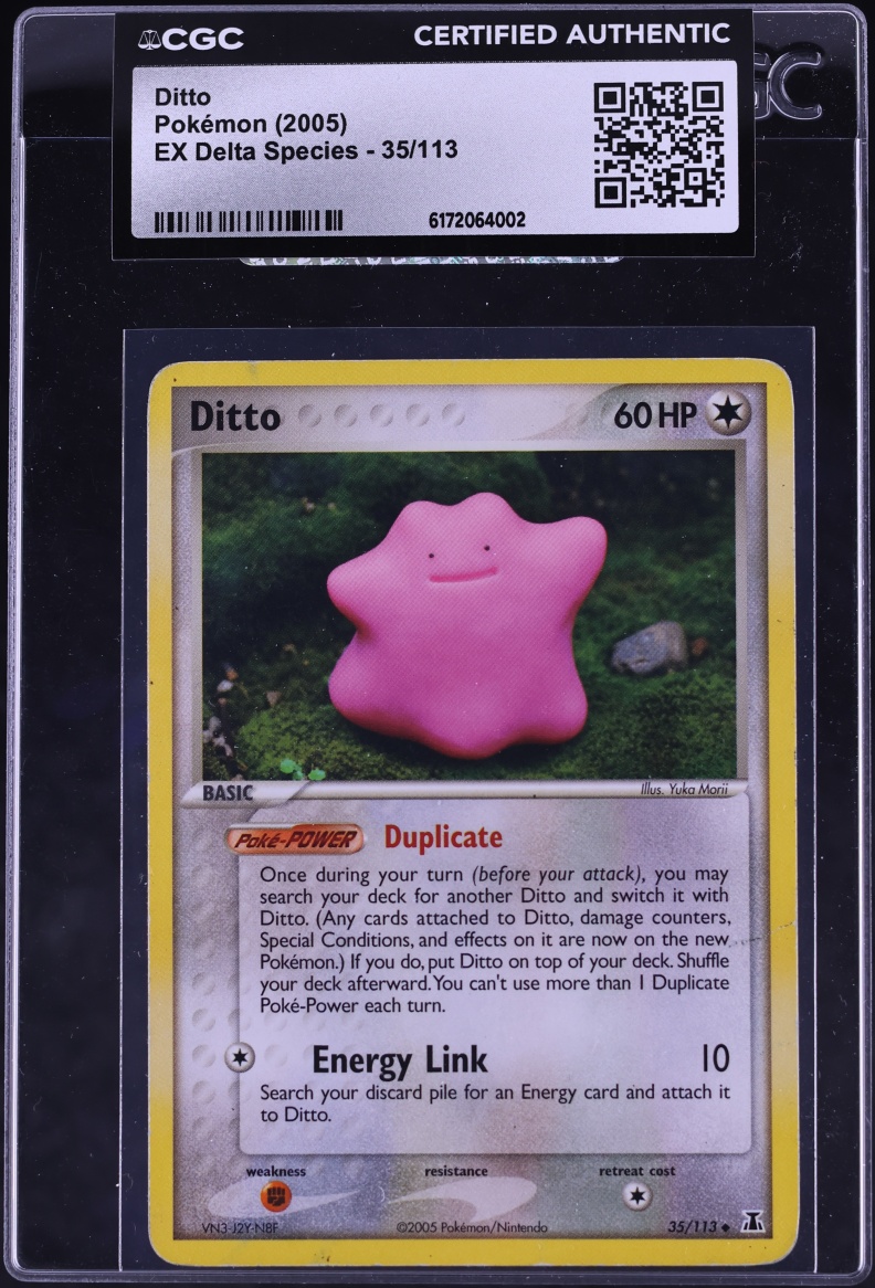 2005 Pokemon EX Delta Species Ditto #35 CGC AUTH