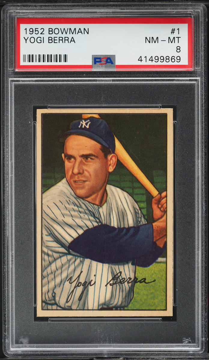 1952 Bowman Yogi Berra #1 PSA 8 NM-MT