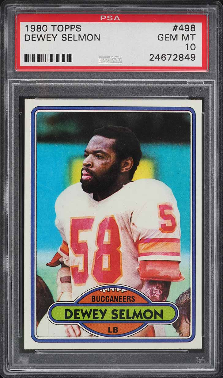 1980 Topps Football Dewey Selmon #498 PSA 10 GEM MINT