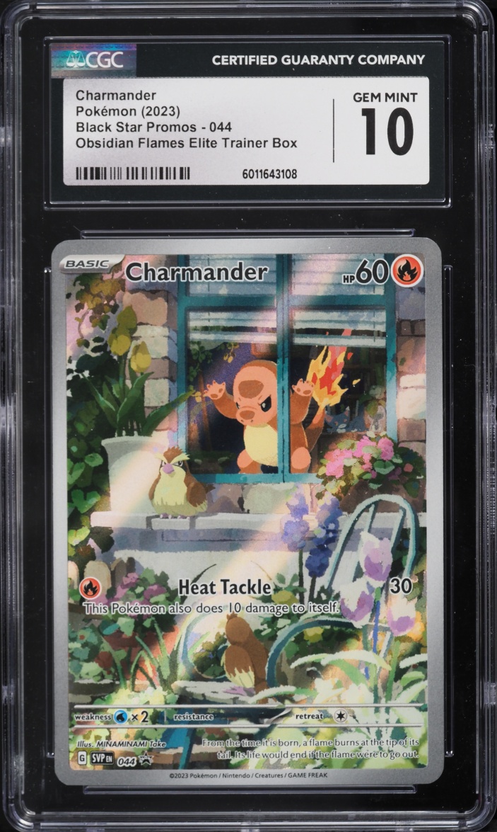 2023 Pokemon SV Black Star Promo Obsidian Flames ETB Charmander #44 CGC 10 GEM