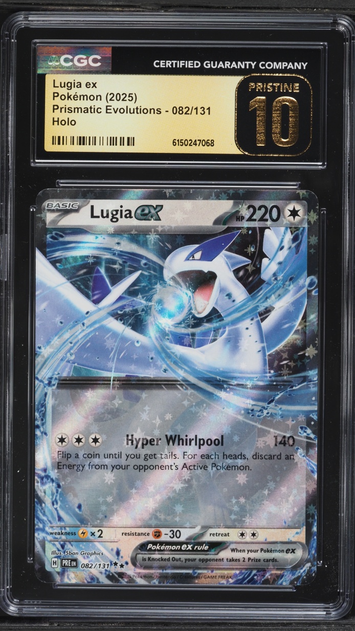 2025 Pokemon Scarlet & Violet Prismatic Evolutions Holo Lugia ex #82 CGC 10 PRISTINE