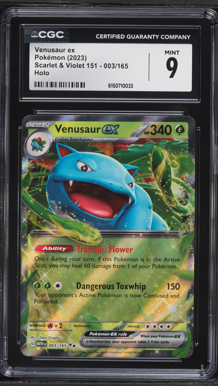 2023 Pokemon Scarlet & Violet 151 Holo Venusaur #3 CGC 9 MINT