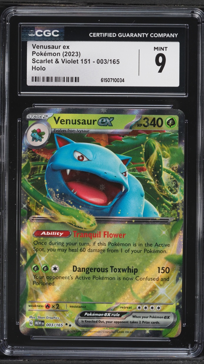 2023 Pokemon Scarlet & Violet 151 Holo Venusaur #3 CGC 9 MINT