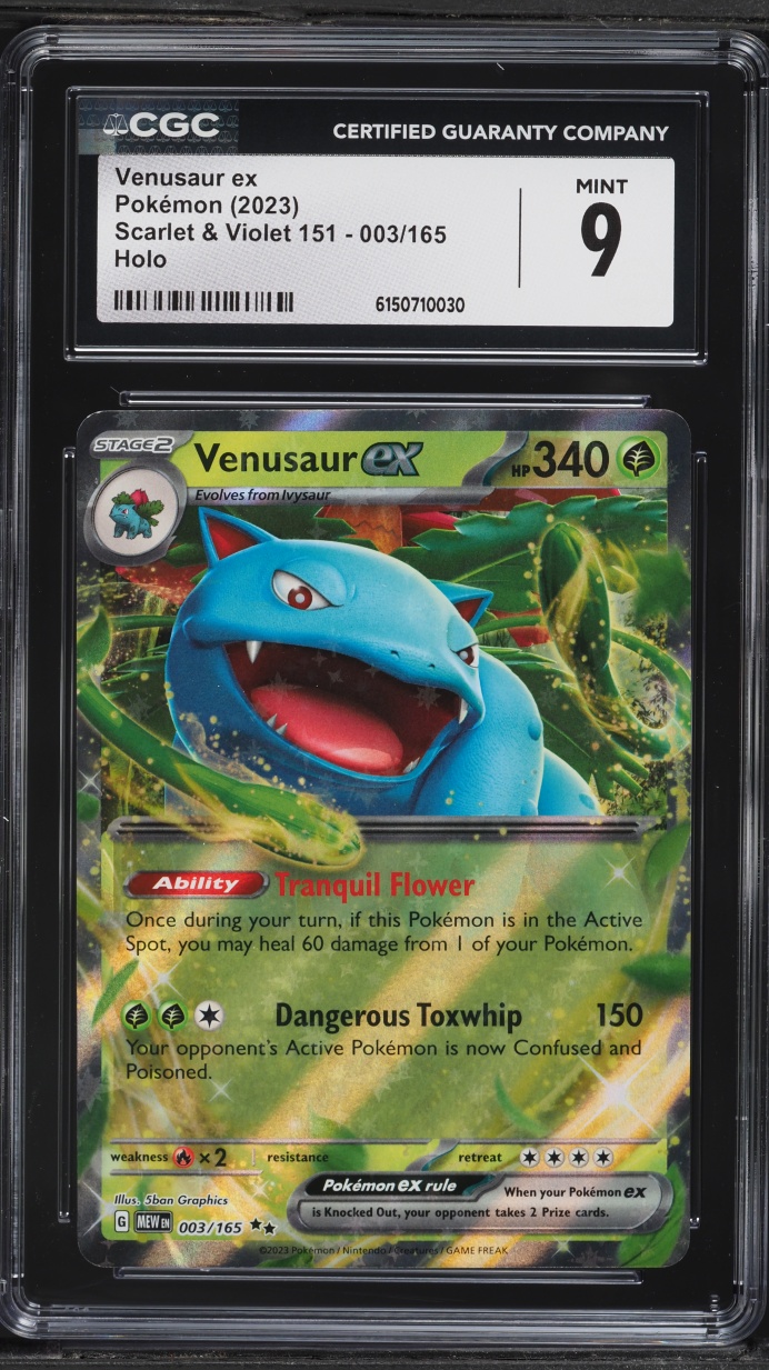 2023 Pokemon Scarlet & Violet 151 Holo Venusaur #3 CGC 9 MINT