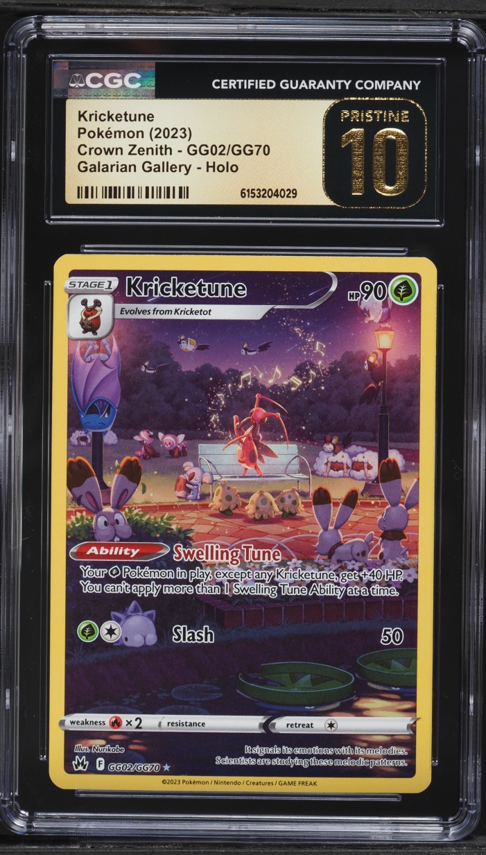 2023 Pokemon Sword & Shield Crown Zenith Alt Art Kricketune #GG02 CGC 10 PRISTINE