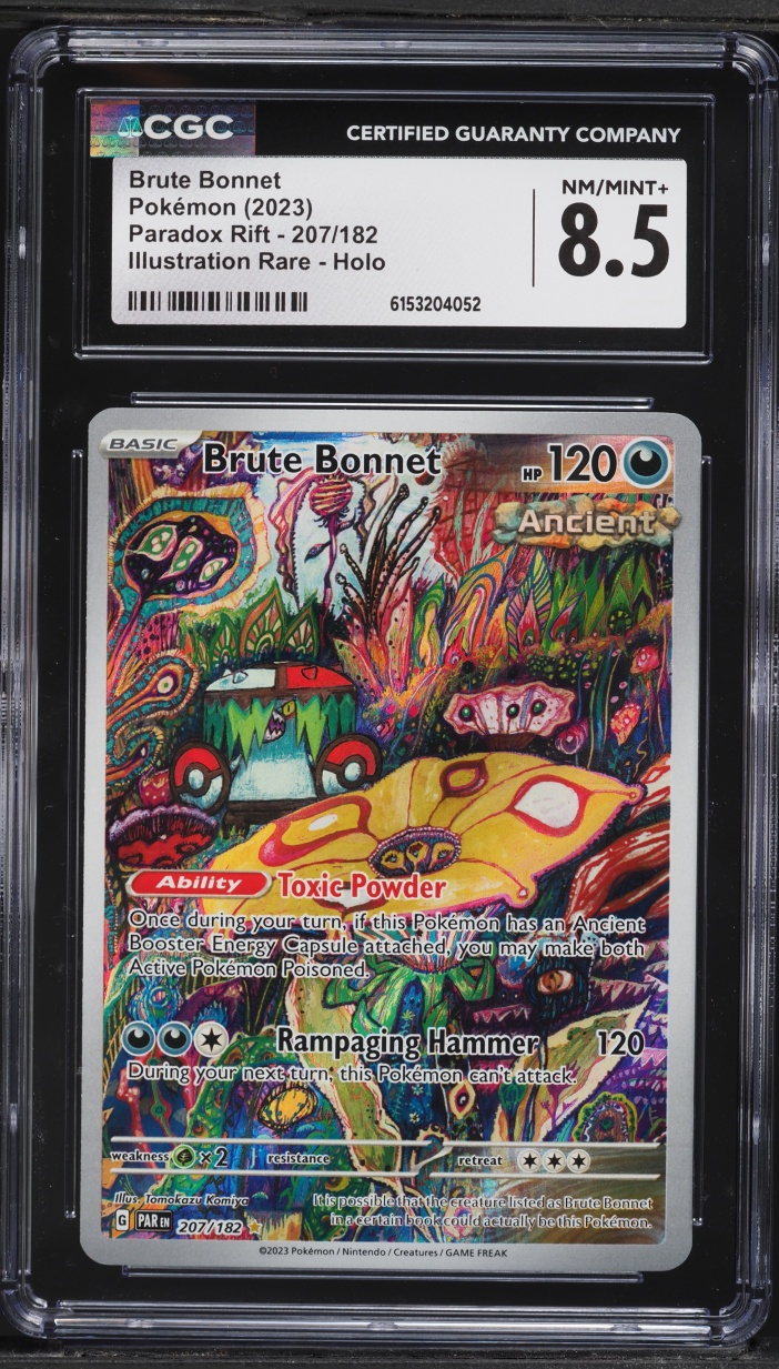 2023 Pokemon Scarlet & Violet Paradox Rift IR Brute Bonnet #207 CGC 8.5 NM-MT+