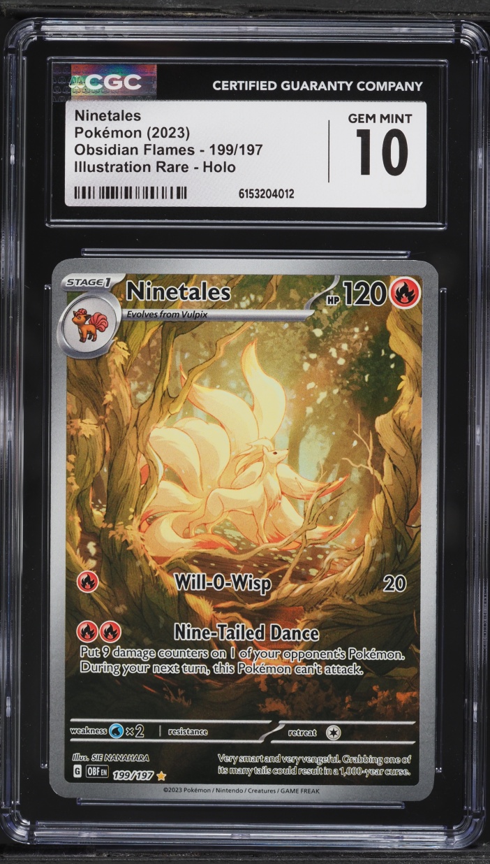 2023 Pokemon Scarlet & Violet Obsidian Flames IR Ninetales #199 CGC 10 GEM MINT
