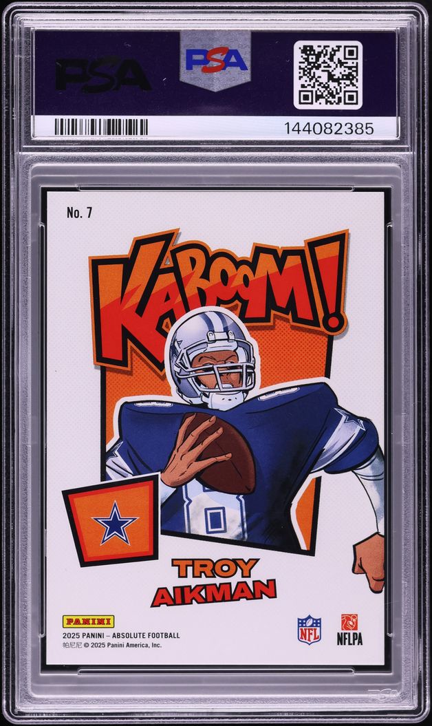 2025 Absolute Kaboom! Vertical Green Troy Aikman 1/1 #7 PSA 9 MINT