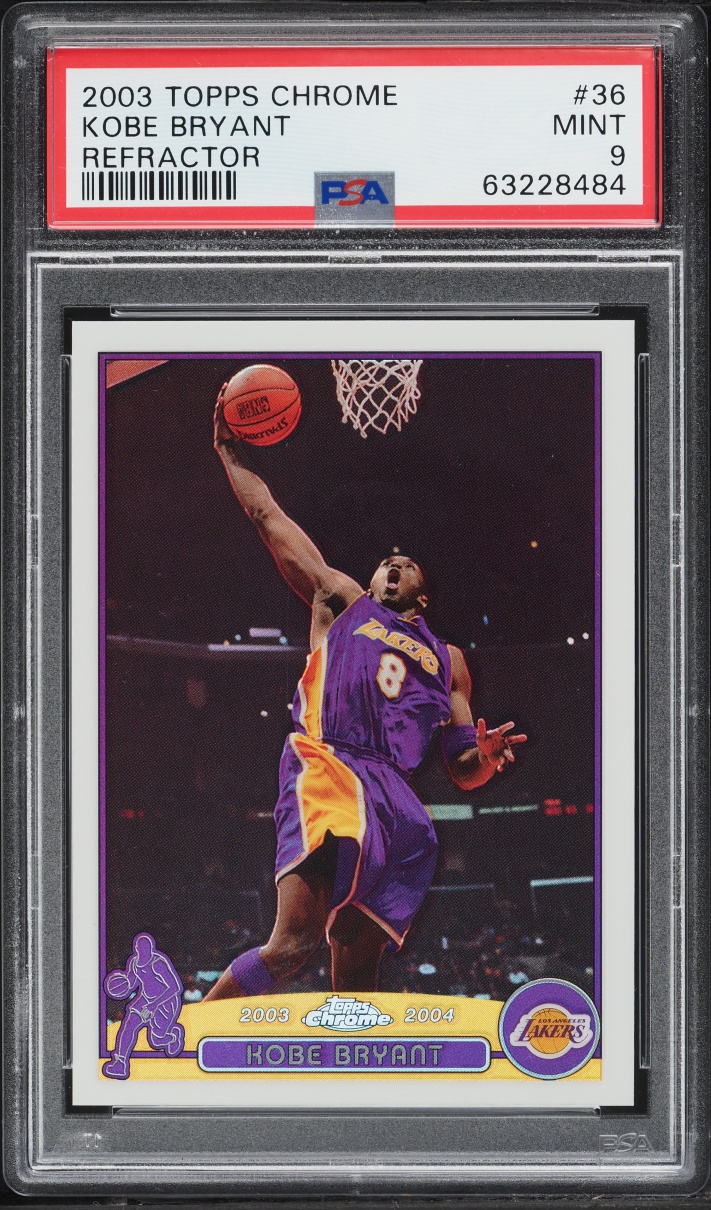 2003 Topps Chrome Refractor Kobe Bryant #36 PSA 9 MINT