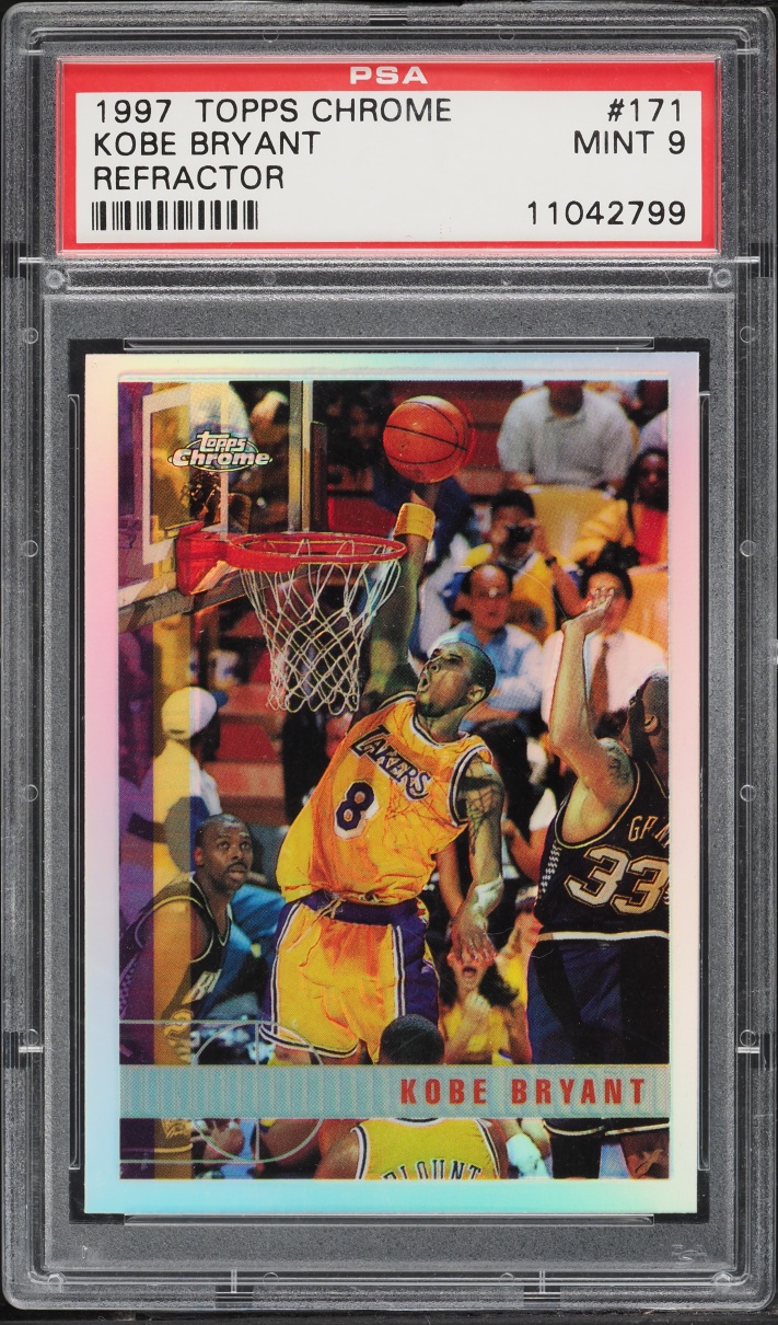 1997 Topps Chrome Refractor Kobe Bryant #171 PSA 9 MINT