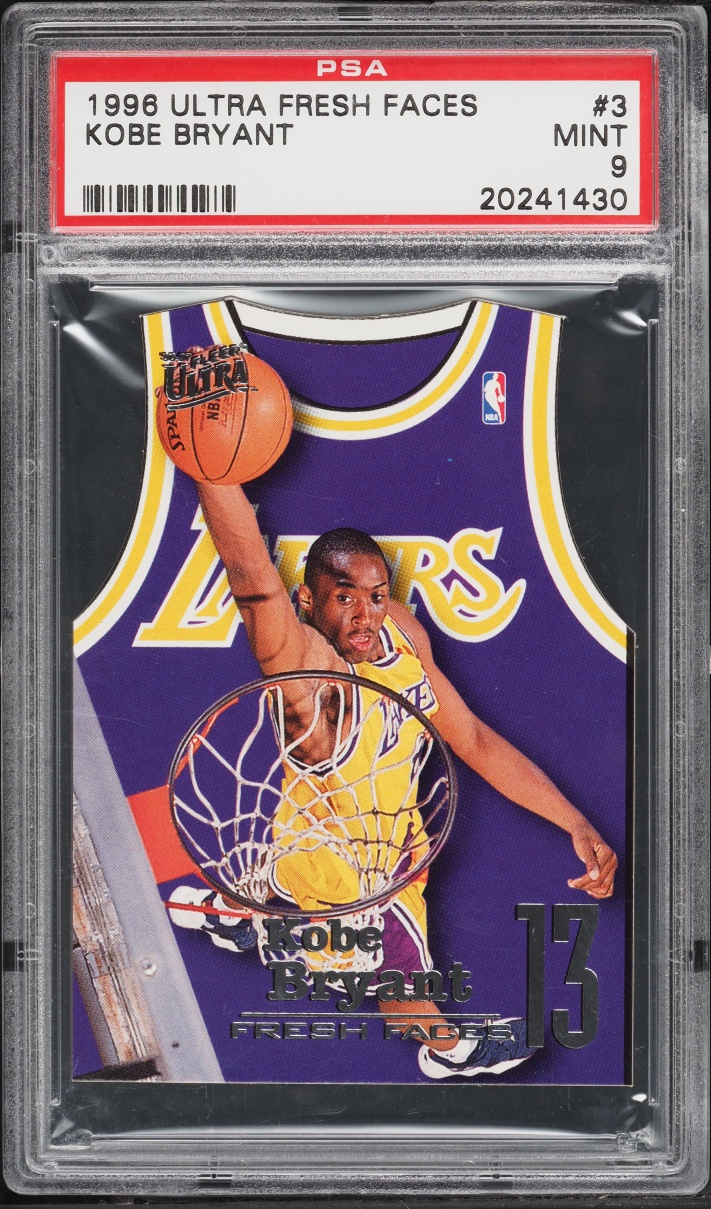 1996 Ultra Fresh Faces Die-Cut Kobe Bryant ROOKIE #3 PSA 9 MINT