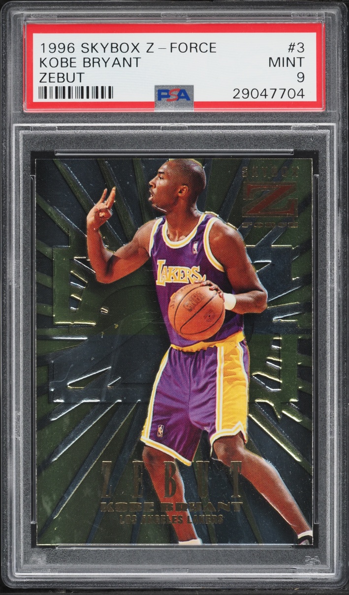 1996 Skybox Z-Force Zebut Kobe Bryant ROOKIE #3 PSA 9 MINT