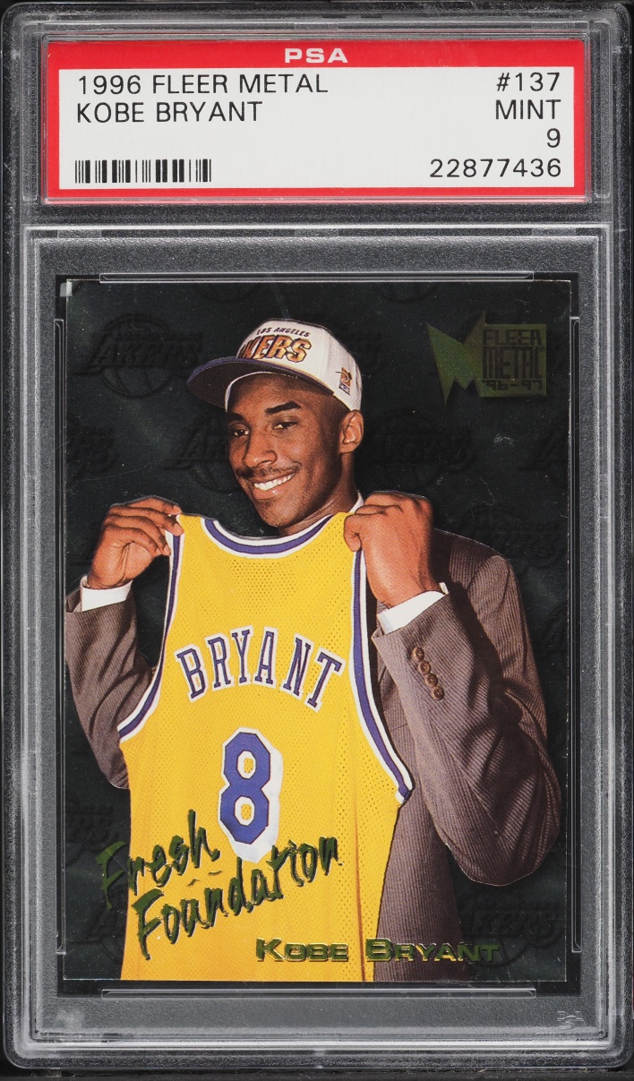 1996 Metal Fresh Foundation Kobe Bryant ROOKIE #137 PSA 9 MINT