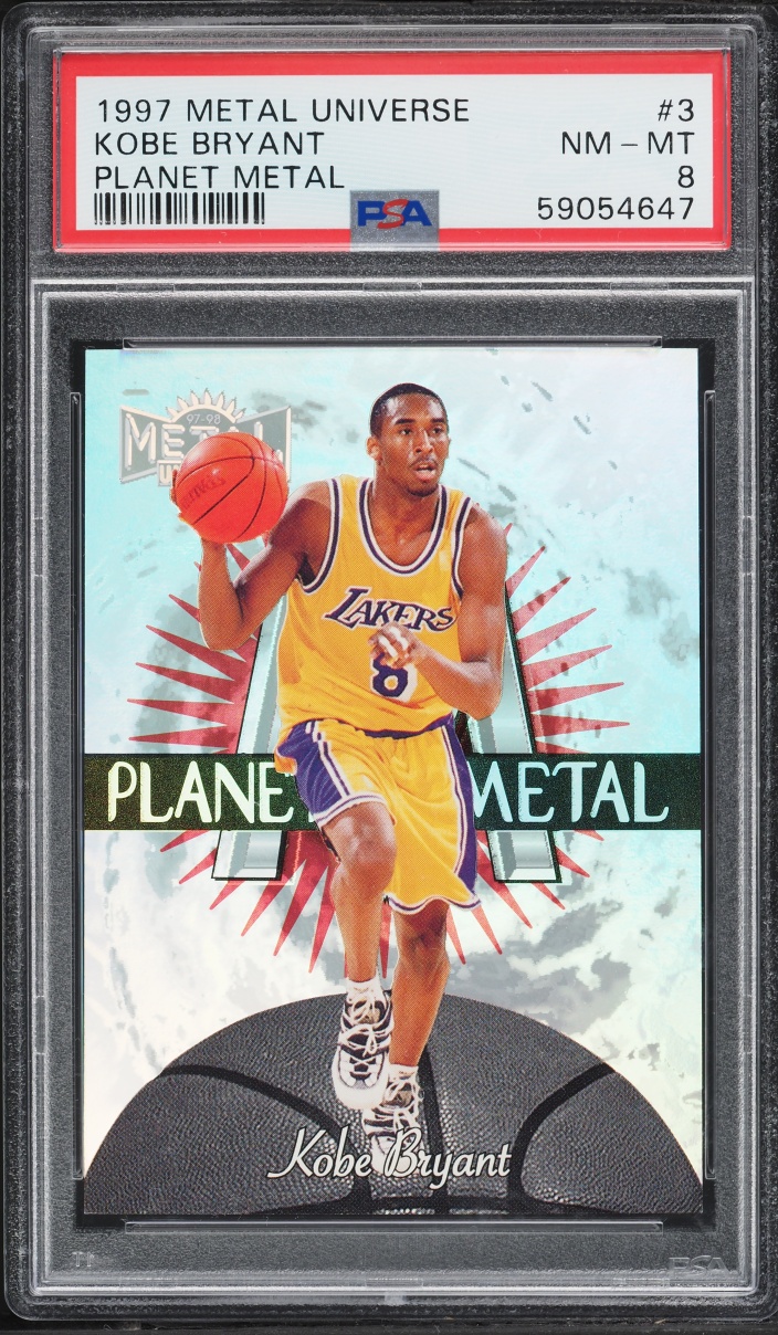 1997 Metal Universe Planet Metal Kobe Bryant #3 PSA 8 NM-MT