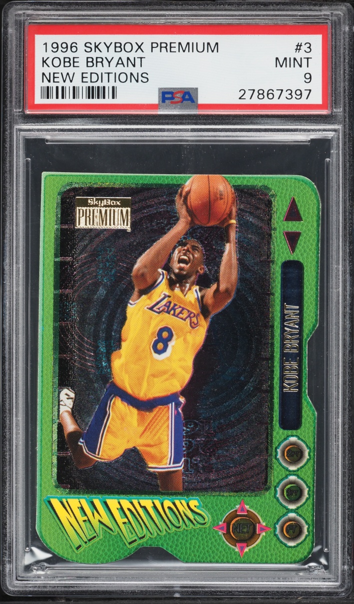 1996 Skybox Premium New Editions Die-Cut Kobe Bryant ROOKIE #3 PSA 9 MINT