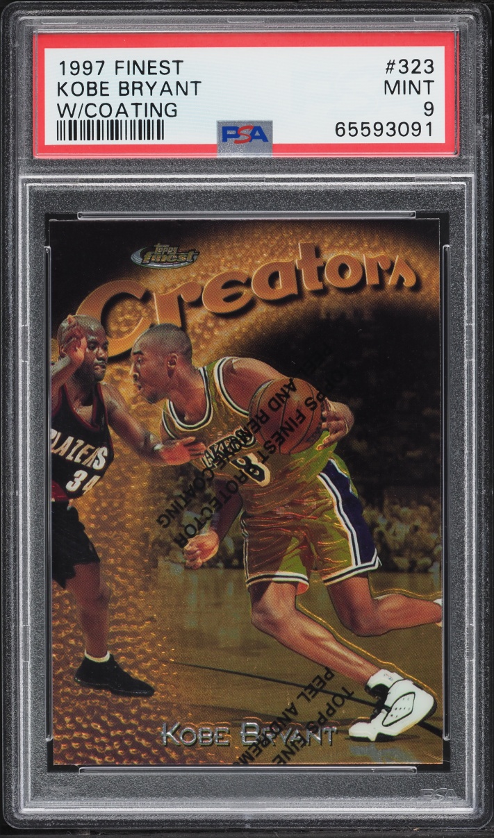 1997 Finest Basketball w/ Coating Kobe Bryant #323 PSA 9 MINT